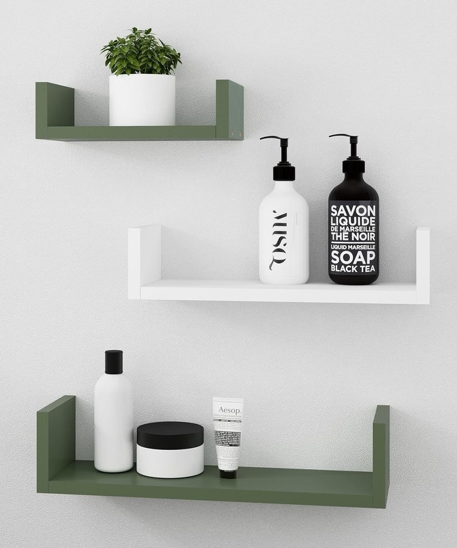 Huisdierkooi Wandopslag Organisator Boekenplank Set van 3 houten drijvende planken voor opslag