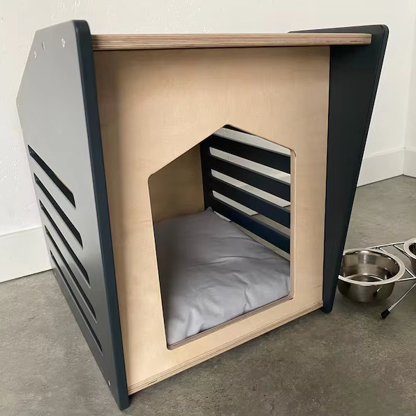 Moderne houten muur gemonteerde kattenboord vouwbaar binnenshuis huisdier huis met aangepast ontwerp