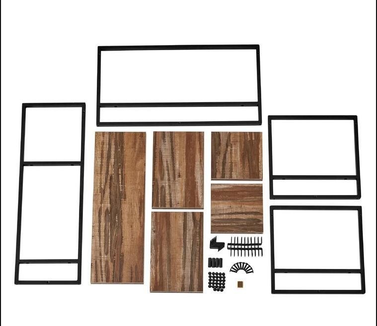 Op maat gemaakte service Pine Hout Kleur Drijvende Hangende Wand IJzeren Planken Voor Slaapkamer Display