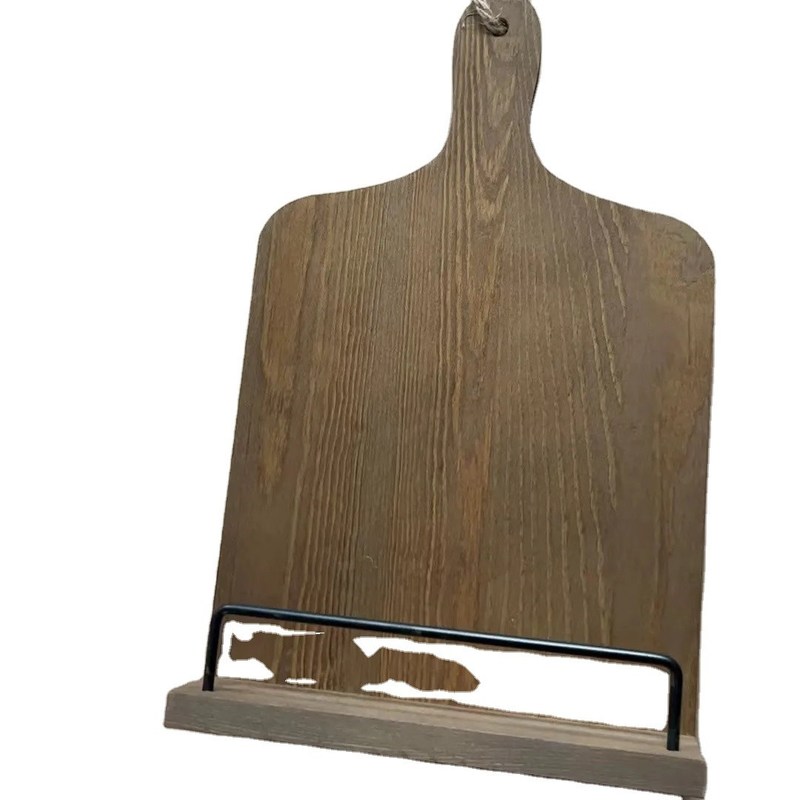 Houten witte kookboek staan voor keuken toonbank verstelbare rustieke stijl recept boekhouder