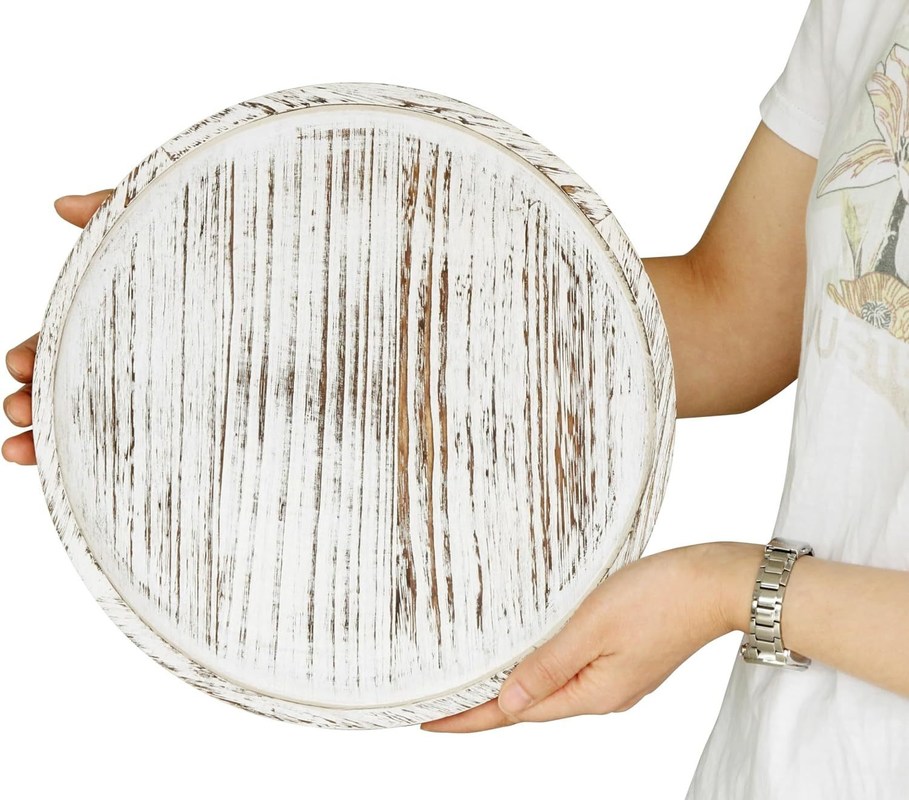 Aantal niveaus enkelvoudige 12" rustieke houten decoratieve tafelbak voor boerderijkoffietafel