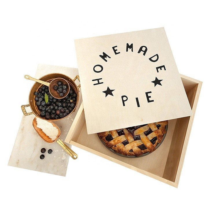 Vitalucks Custom Apple Pie Verpakking Eco-vriendelijke houten doos voor speciale cadeautjes