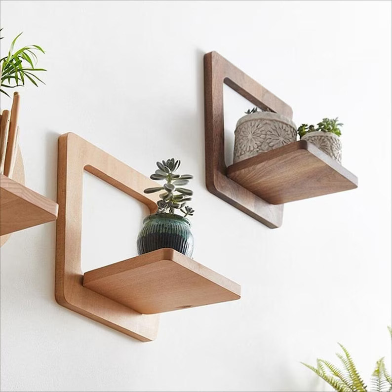 Binnenshuis Plant Stand Houten Plant Hanger Rustieke Display Rack met aangepast logo
