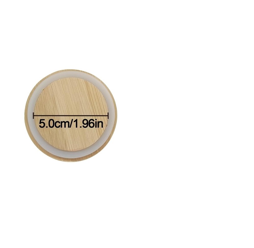 8 Verpakkingen van siliconen afdichtingsringen met op maat gemaakte kleurrijke boho-patronen en bamboe deksels