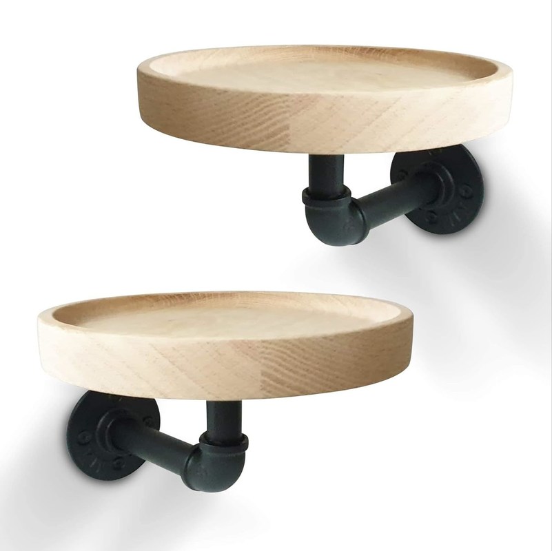 Postverpakking N Kleine ronde drijvende houten hoekplanken voor huishoudelijke decoratie