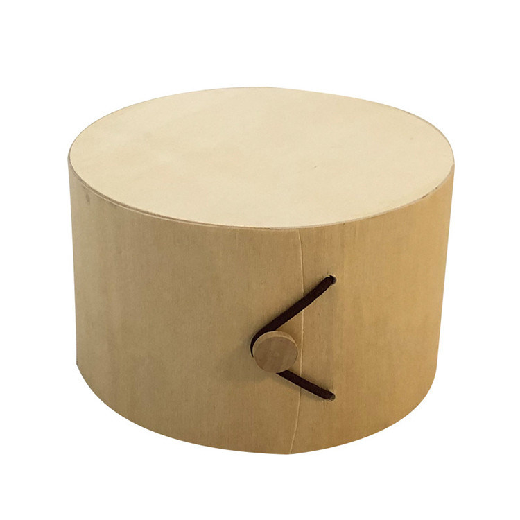 Op maat gemaakte onvoltooide zachte houten berkbark handgemaakte kaastaart verpakkingsdoos voor cadeau