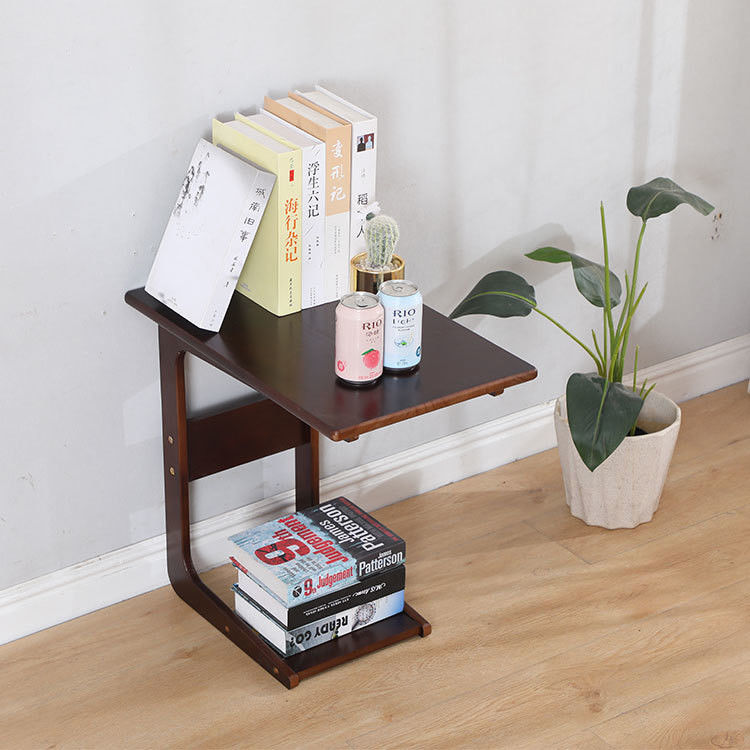 Moderne houten koffietafel Kleine gebogen dennen massief hout voor woonkamer of slaapkamer