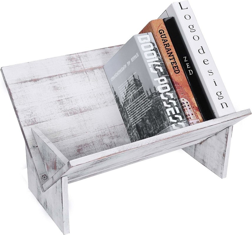 Houten tijdschrift Boekenbestanden Albums Display Retro Style Organisator Wandplank Decoratie