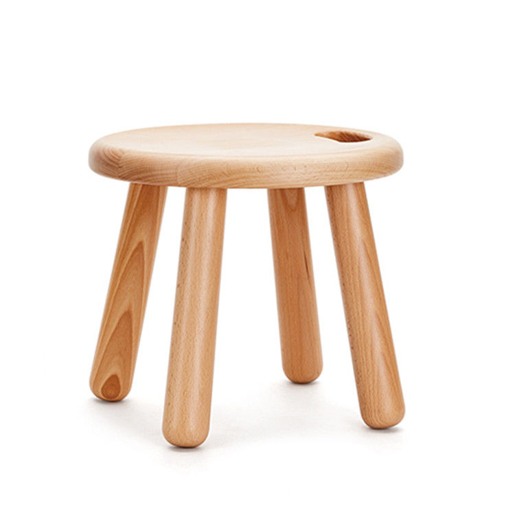 Postverpakking N Modern ontwerp Kleine ronde houten kruk voor keuken woonkamer Huisversiering Meubelkruk