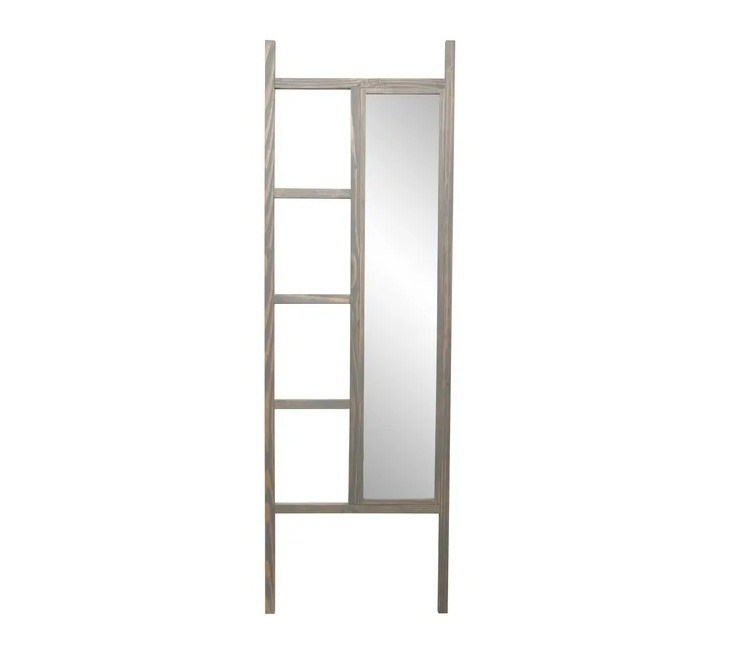 Badkamer Leunende Dressing Spiegel Ladder Modern Design Stijl Houten Frame Met Spiegel