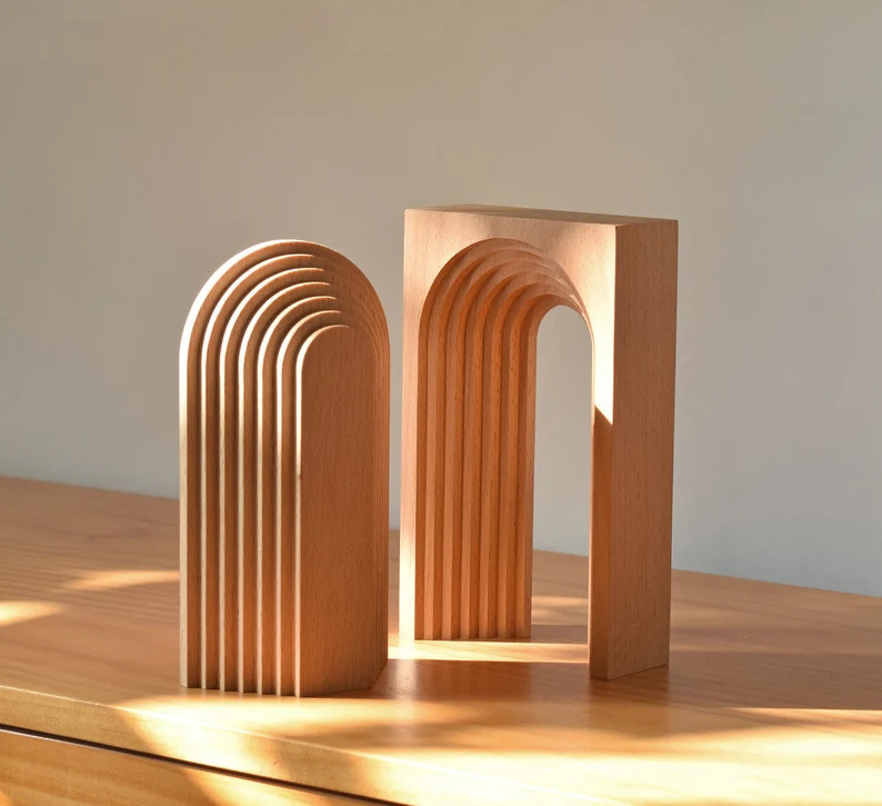 Moderne vormgeving Houten huisarchitectuur Grafische illustratie Kunstarchitectuur Beeldhouwen