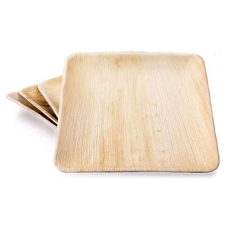 6x9 inch Palm Leaf Square Partij Diner Platen Eco-vriendelijk en zakelijke cadeautjes Gelegenheid