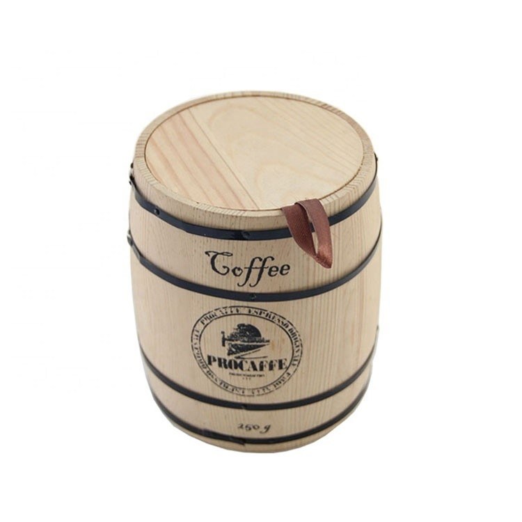 Custom logo koffiepot in vatvorm voor cadeauverpakking en custom design