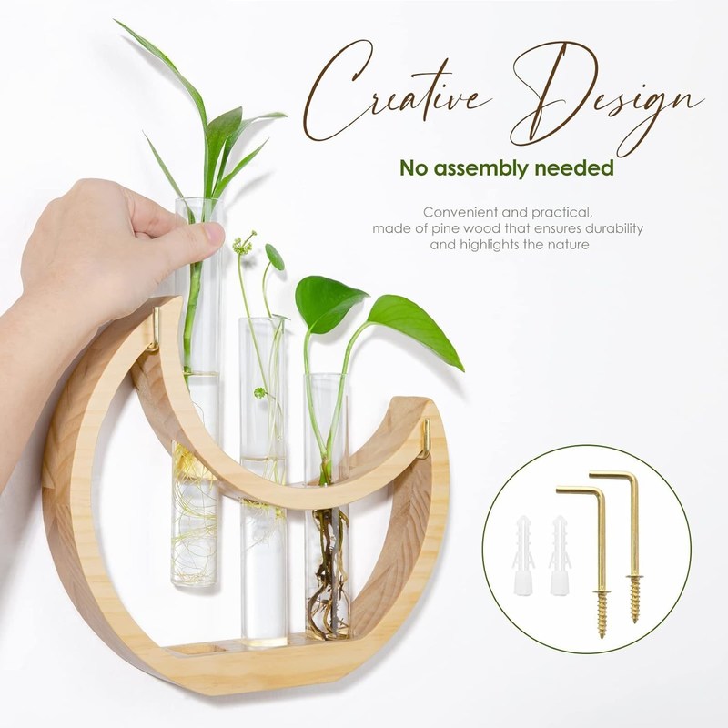 Verjaardag Crescent Moon Tafel Stand voor binnenshuisplanten en kantoordekor