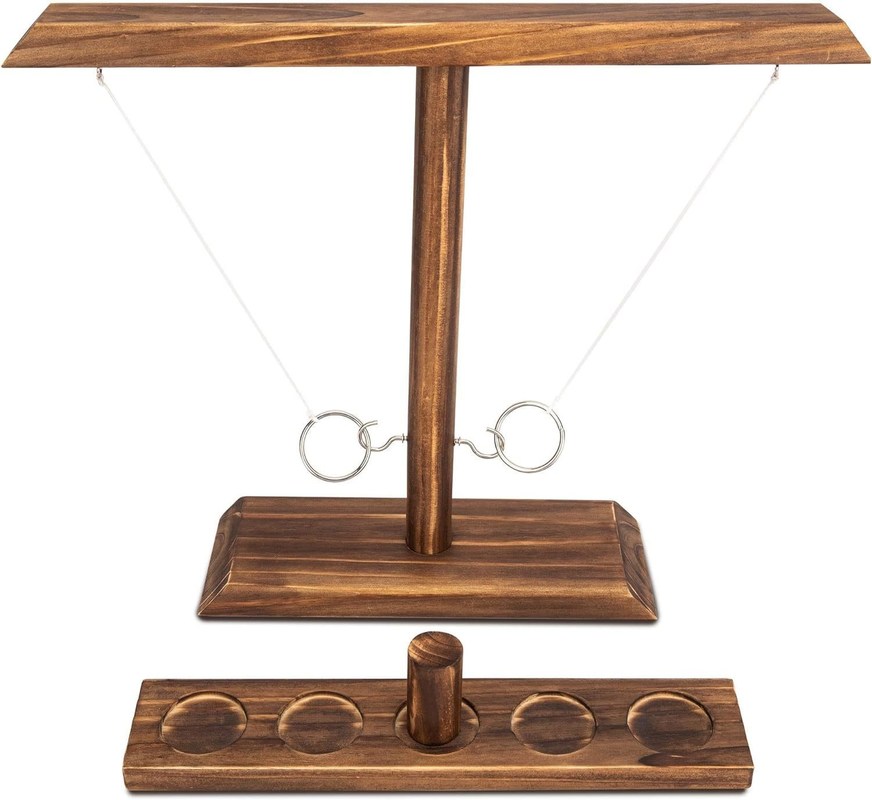 Ontwikkelingsspel Solid Wooden Ring Hook Toss Game voor Bar Age Range 8 tot 13 jaar