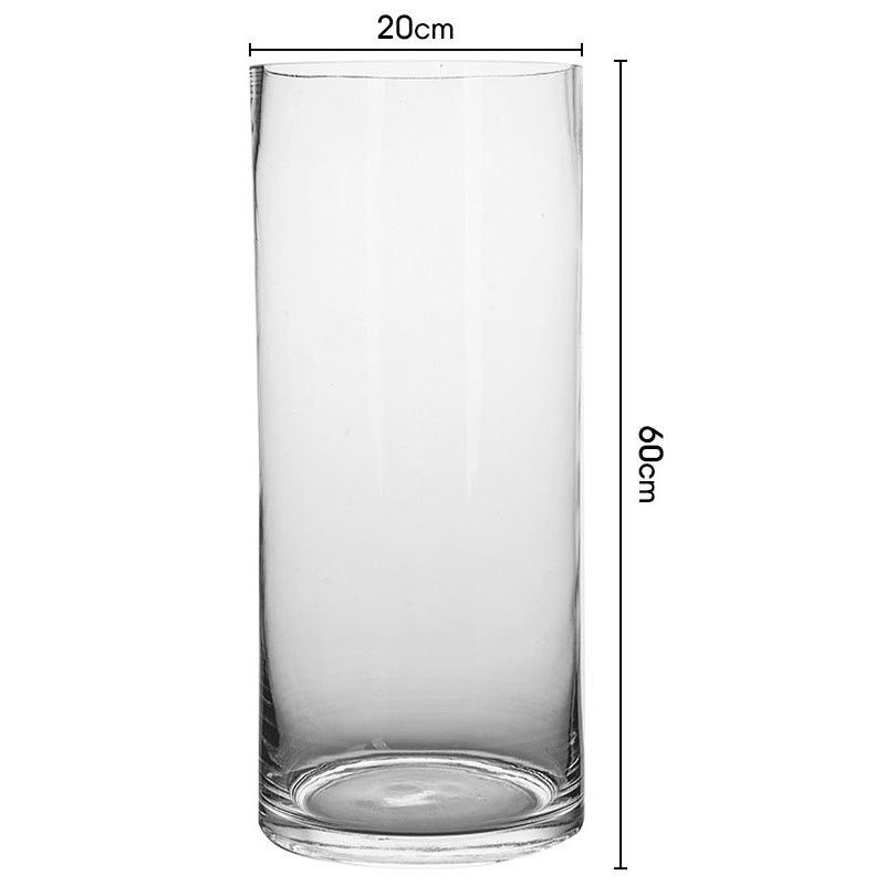 Minimalistische 60 cm hoge glazen vazen De perfecte combinatie van stijl en functie