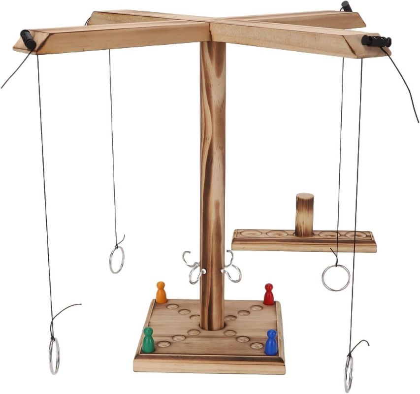 Bespaar ruimte Solid Wooden Ring Hook Toss Game Laatste toevoeging voor Bar Entertainment