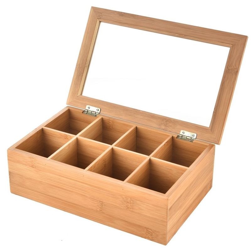 Vintage kist lege houten cadeauopslag Theekist met aangepast logo en eenvoudige kleur