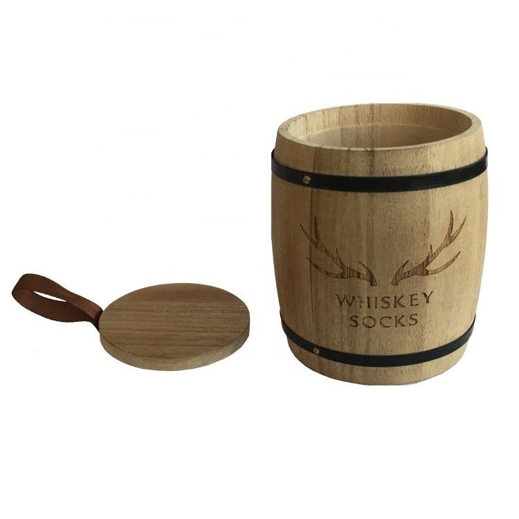 Natuurlijke houten vat handwerk decoratie met aangepast logo Acceptabel en cadeau