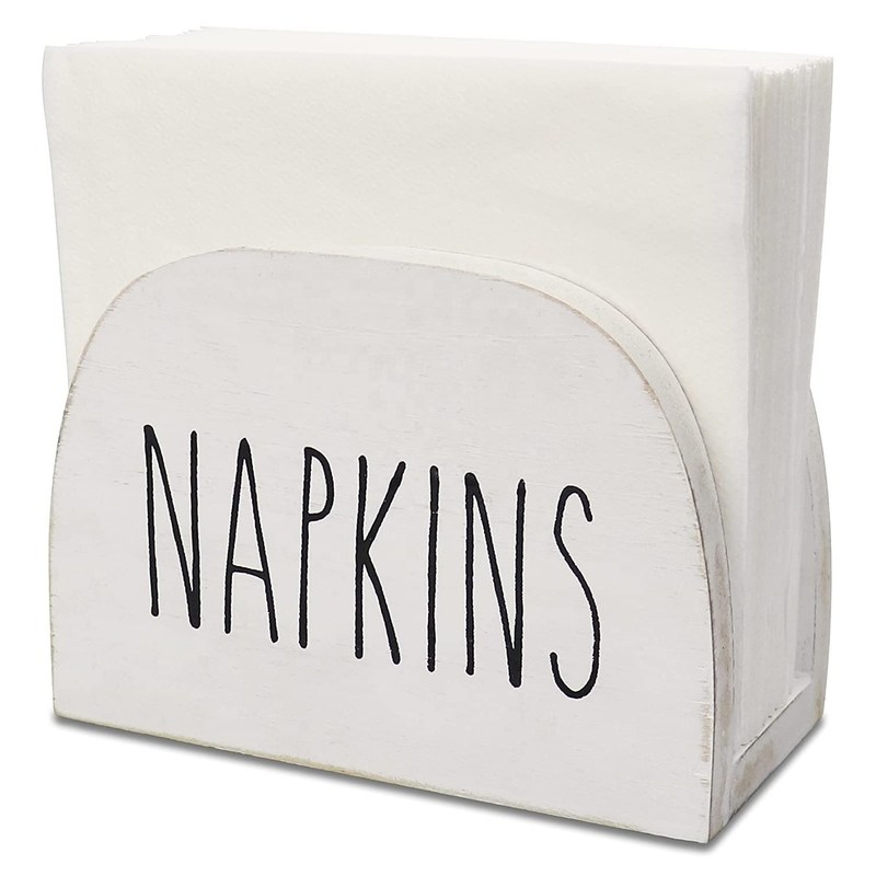 Op maat gemaakte gebrande servettenhouder voor keukentafel 15x11x7.6cm All-Season Solid Wood