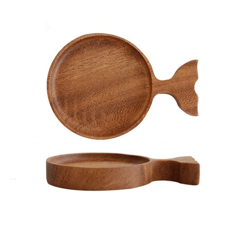 Minimalistische stijl Acacia Walnut Beech Houten coaster voor koffiebeker van Custom Design