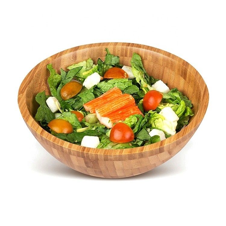 Minimalistisch ontwerp Bamboe Salad Bowl Duurzaam en herbruikbaar voor milieubewust eten