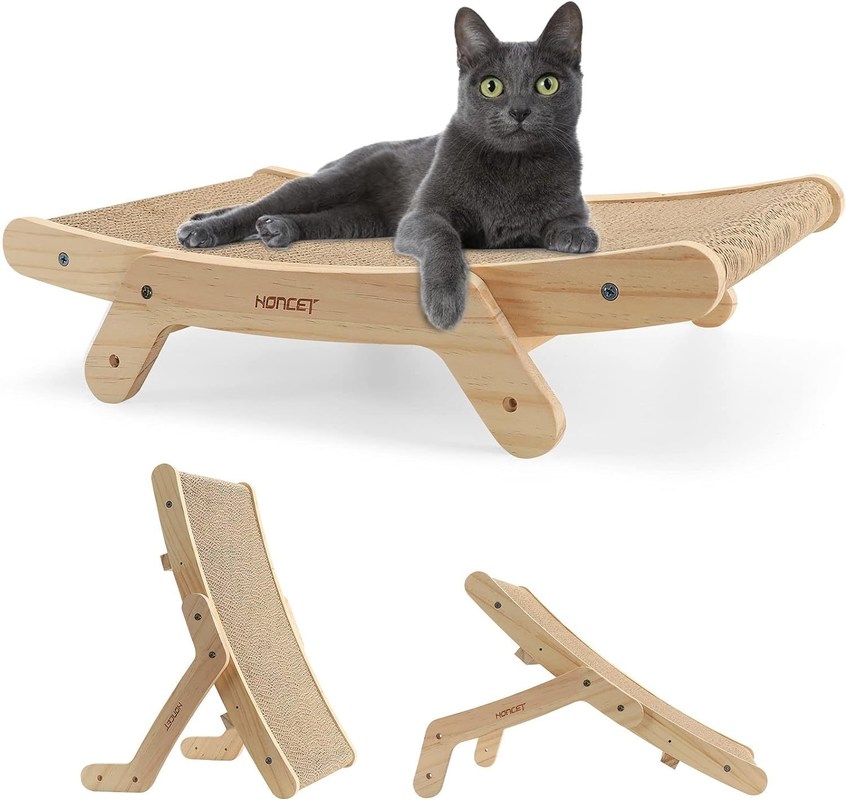 De favoriete 5-in-1 kattenkrassen voor binnenkatten met massief houten frame en aangepast logo