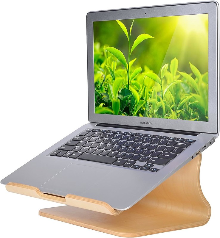 Houten laptopstand voor MacBook Y Mail verpakking verbrand drukwerk geventileerd bracket dock