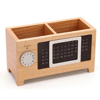 17X7.2X9.6cm Houten penhouder Adventskalender Doos Hou je schoolbenodigdheden georganiseerd