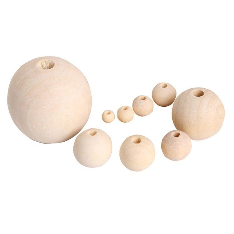 20 mm bulk ronde houten kralen geweldig voor doe-het-zelf cadeautjes en kettingjes in natuurlijke kleur